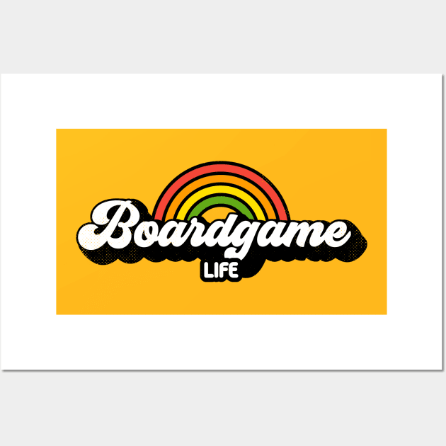 Groovy Rainbow Boardgame Life Wall Art by rojakdesigns